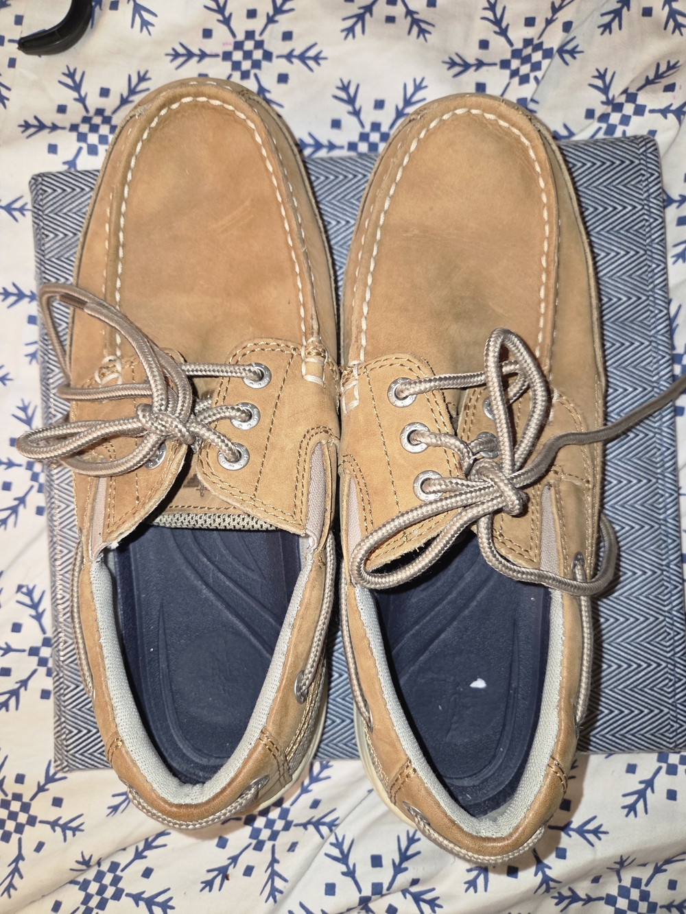 Dockers Tan Suede Lace-Up Boat Shoes